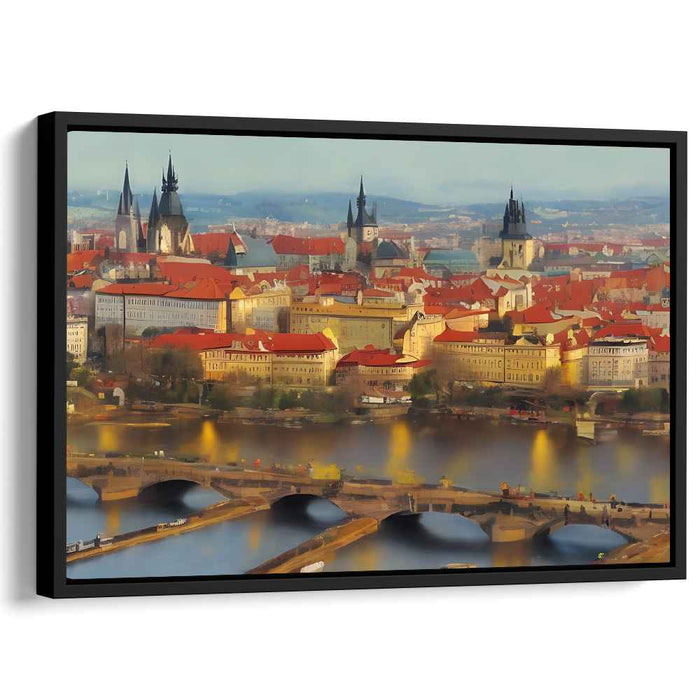 Enchanting Prague: Historic Cityscape with Charles Bridge Canvas Art Print