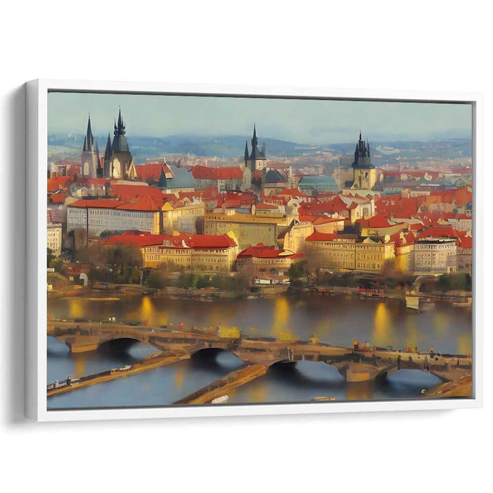 Enchanting Prague: Historic Cityscape with Charles Bridge Canvas Art Print