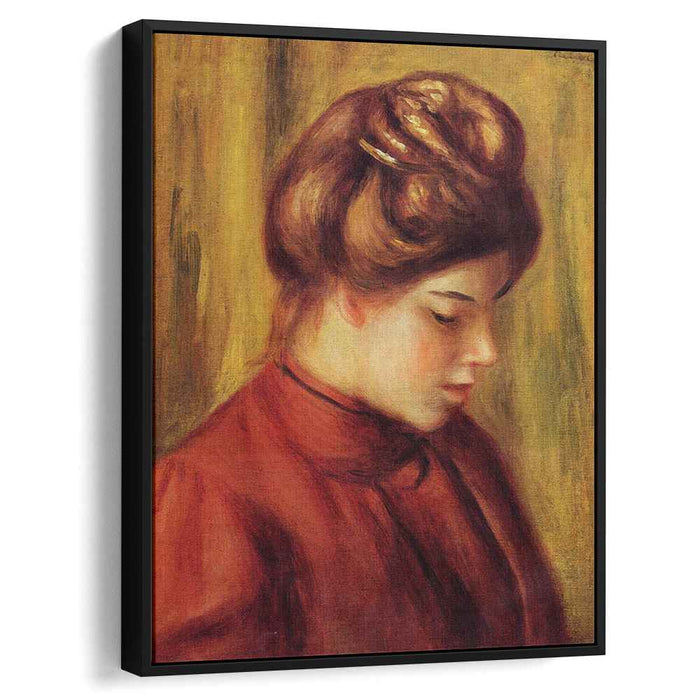 Profile of a Woman in a Red Blouse (1897) by Pierre-Auguste Renoir