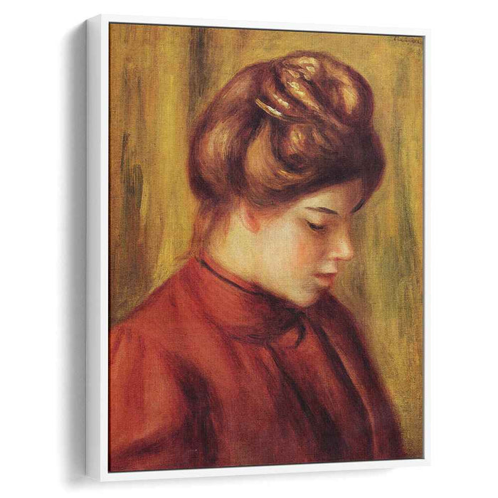 Profile of a Woman in a Red Blouse (1897) by Pierre-Auguste Renoir