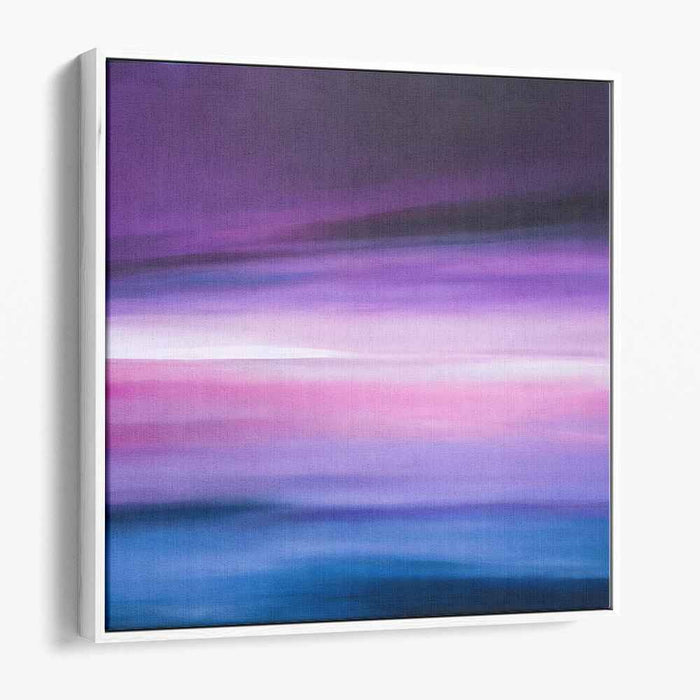 Lavender Twilight: Serene Abstract Seascape Canvas Art