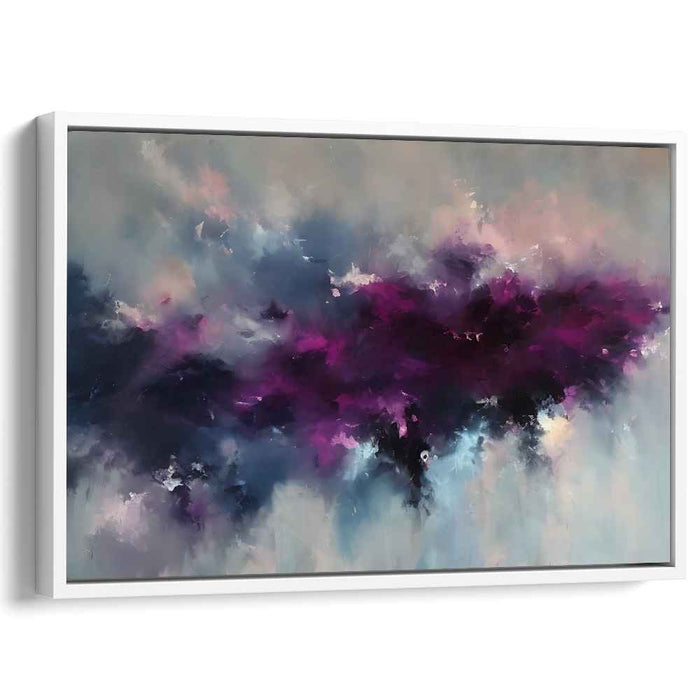 Nebulous Dreamscape: Abstract Expressionist Purple and Blue Canvas Art Print