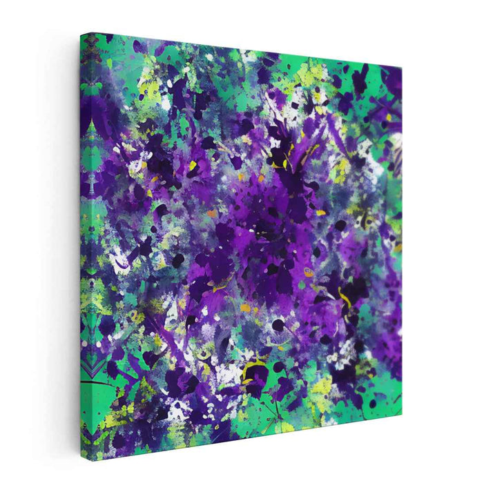 Vivid Energy Explosion: Energetic Abstract Expressionist Canvas Art Print