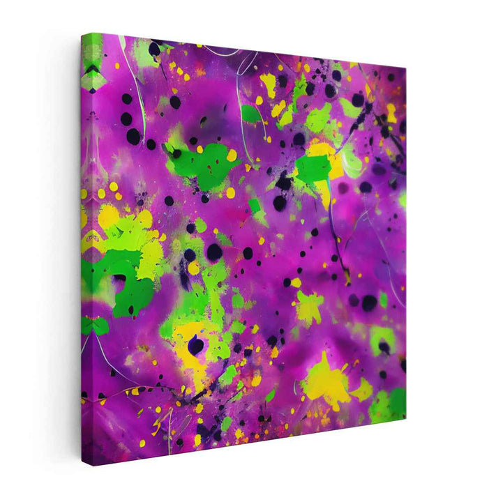 Chaos of Color Burst: Abstract Splatter Canvas Art