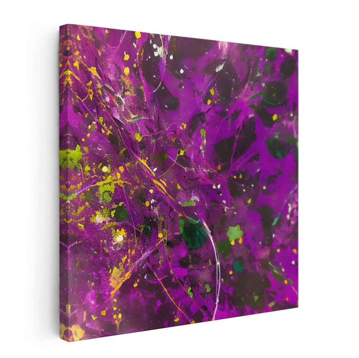 Ink Mirage Dance: Dynamic Abstract Splatter Canvas Art