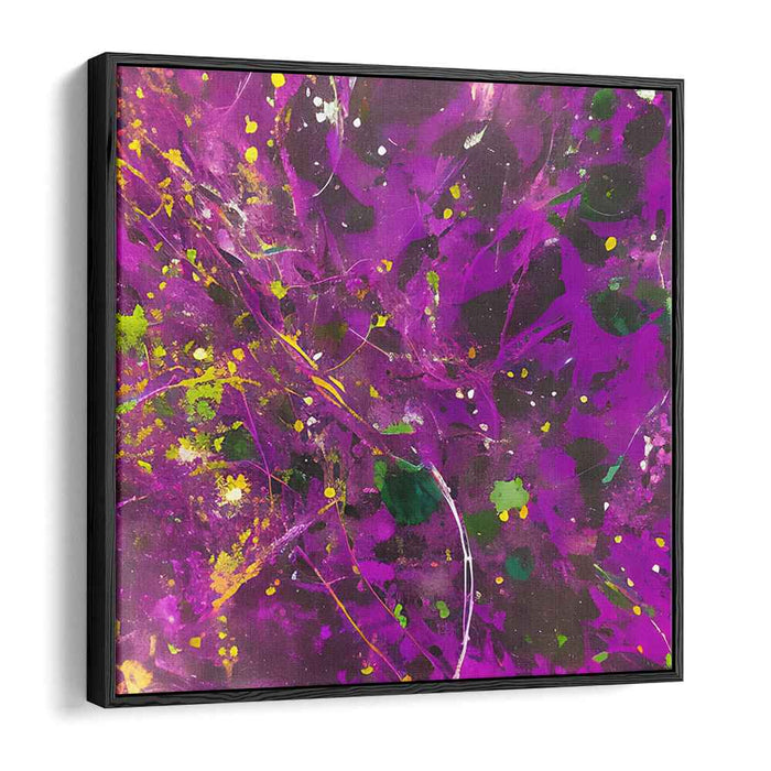 Ink Mirage Dance: Dynamic Abstract Splatter Canvas Art