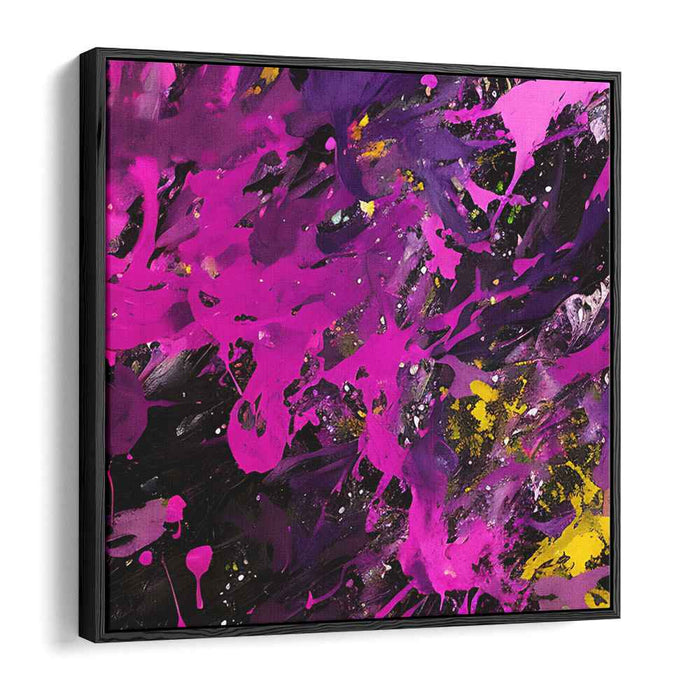 Energized Chaos: Bold Magenta Abstract Expressionist Canvas Art Print