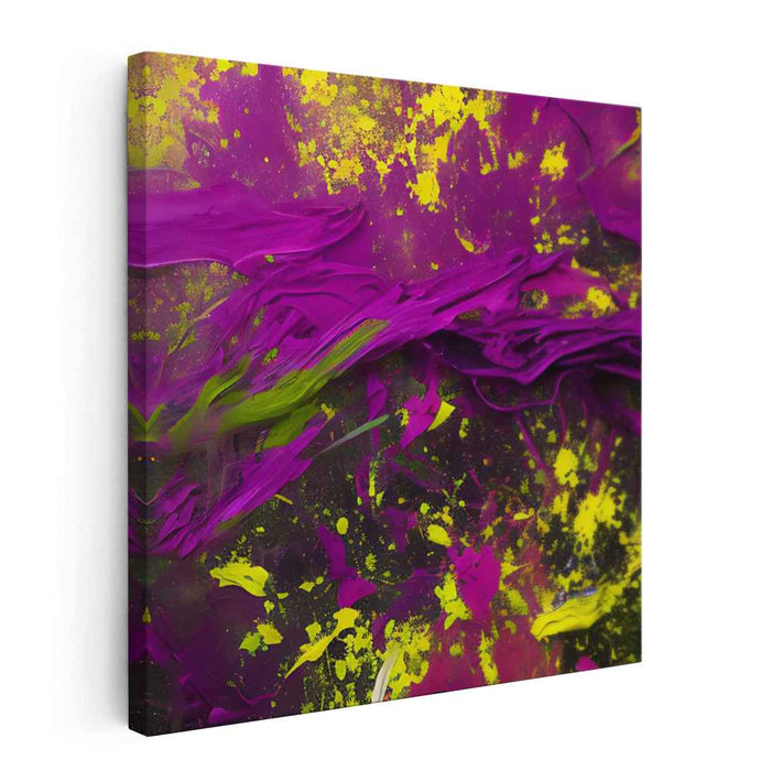 Electric Magenta: Dynamic Abstract Expressionist Canvas Art