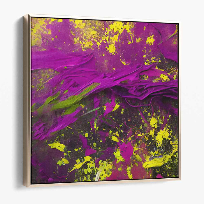 Electric Magenta: Dynamic Abstract Expressionist Canvas Art