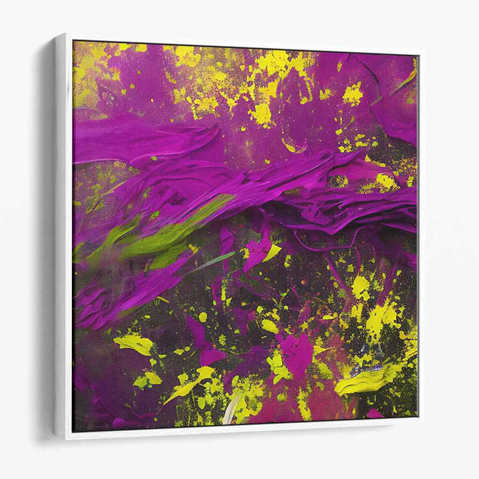 Electric Magenta: Dynamic Abstract Expressionist Canvas Art