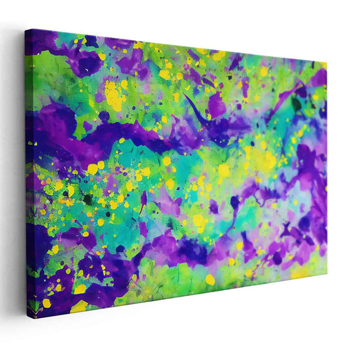 Colorful Bursting Dreamscape: Vibrant Abstract Splash Canvas Art Print