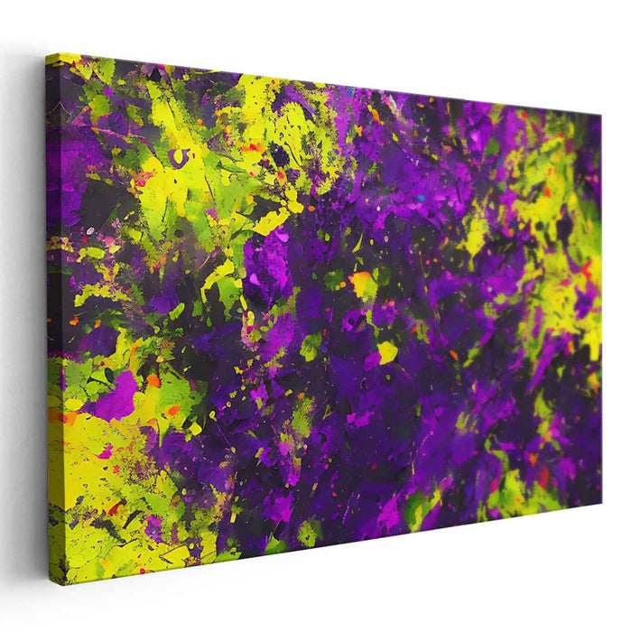 Ebullient Abstract Essence: Vibrant Abstract Expressionist Canvas Art Print