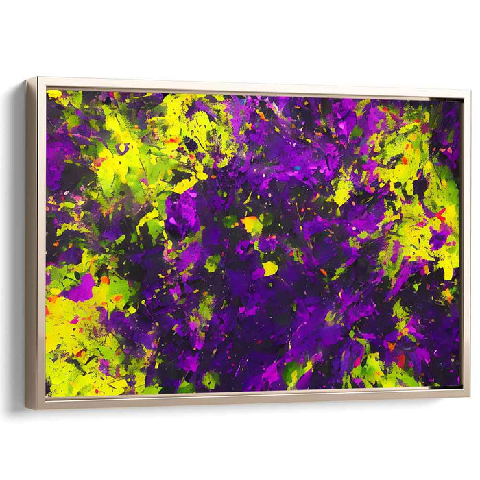 Ebullient Abstract Essence: Vibrant Abstract Expressionist Canvas Art Print