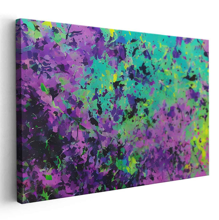 Chaos Dance Reflections: Abstract Splatter Canvas Art