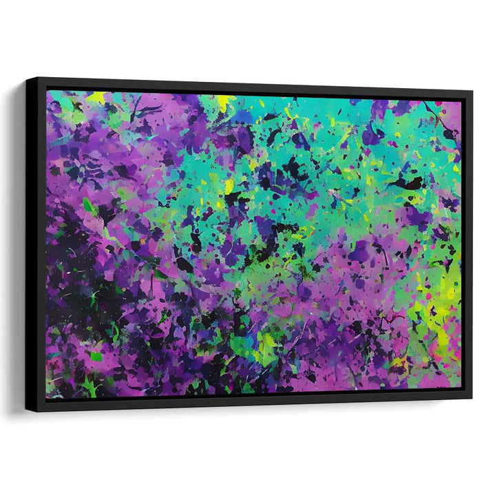 Chaos Dance Reflections: Abstract Splatter Canvas Art