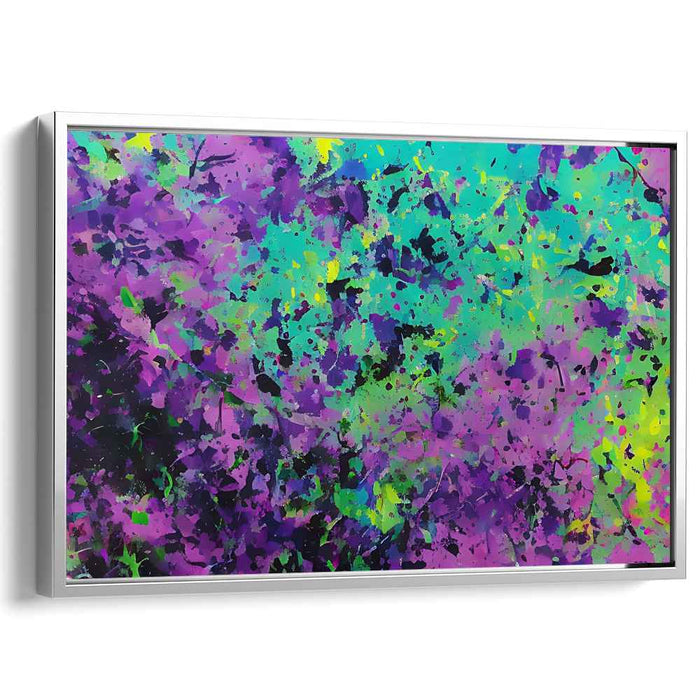 Chaos Dance Reflections: Abstract Splatter Canvas Art