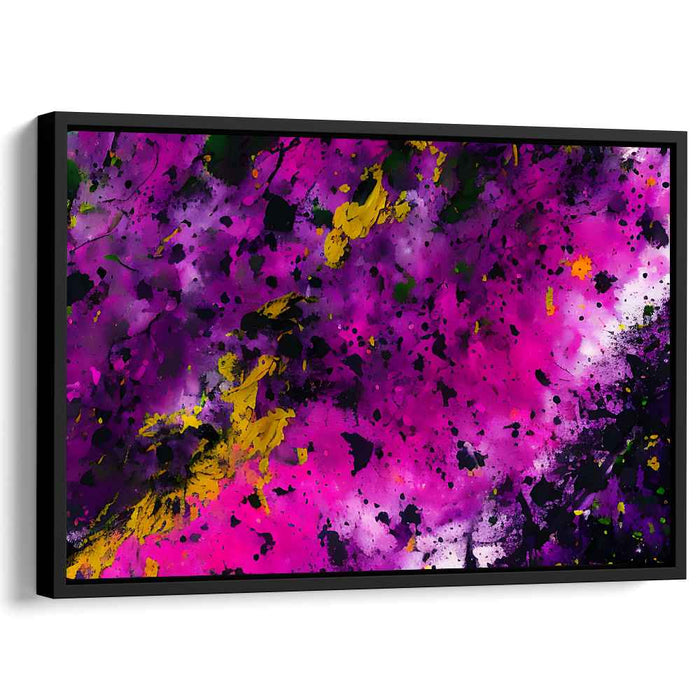 Magenta Meltdown: Abstract Expressionist Magenta Canvas Art Print