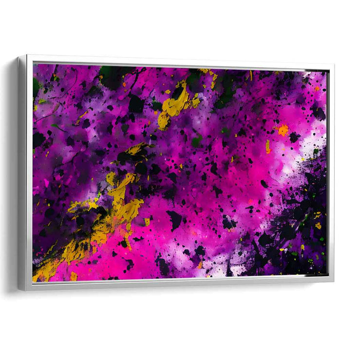 Magenta Meltdown: Abstract Expressionist Magenta Canvas Art Print