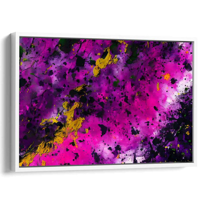 Magenta Meltdown: Abstract Expressionist Magenta Canvas Art Print