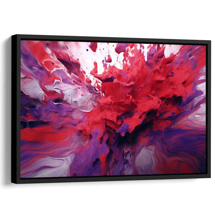 Vibrant Dreamweave Symphony: Abstract Red and Purple Canvas Art Print
