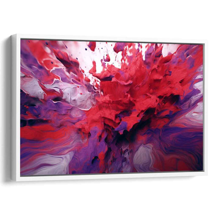 Vibrant Dreamweave Symphony: Abstract Red and Purple Canvas Art Print