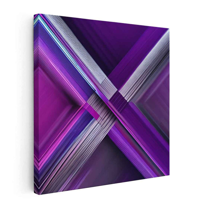 Purple Precision: Geometric Abstraction in Vibrant Purple Digital Art