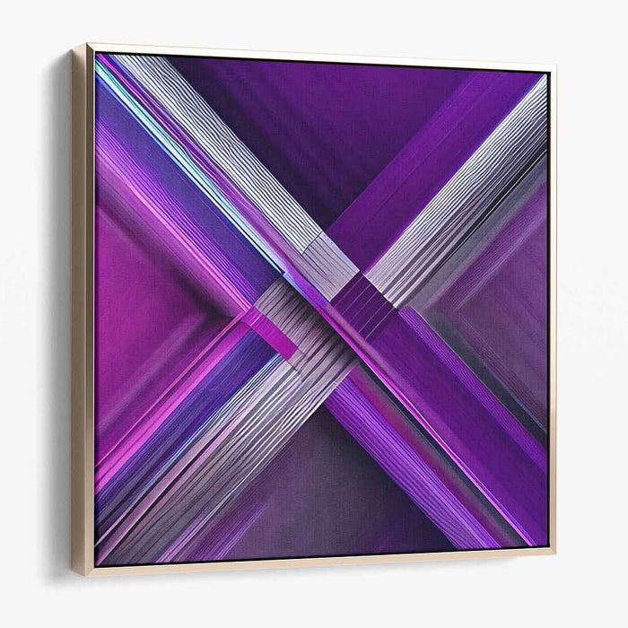 Purple Precision: Geometric Abstraction in Vibrant Purple Digital Art