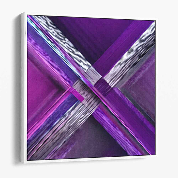 Purple Precision: Geometric Abstraction in Vibrant Purple Digital Art