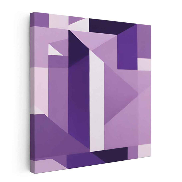 Violet Mirage Fragmentation: Purple Abstract Canvas Art Print