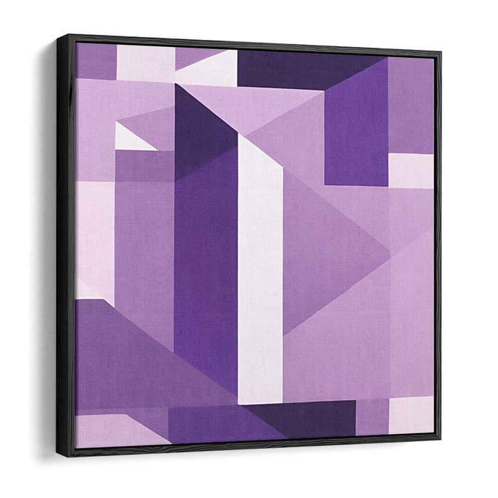 Violet Mirage Fragmentation: Purple Abstract Canvas Art Print