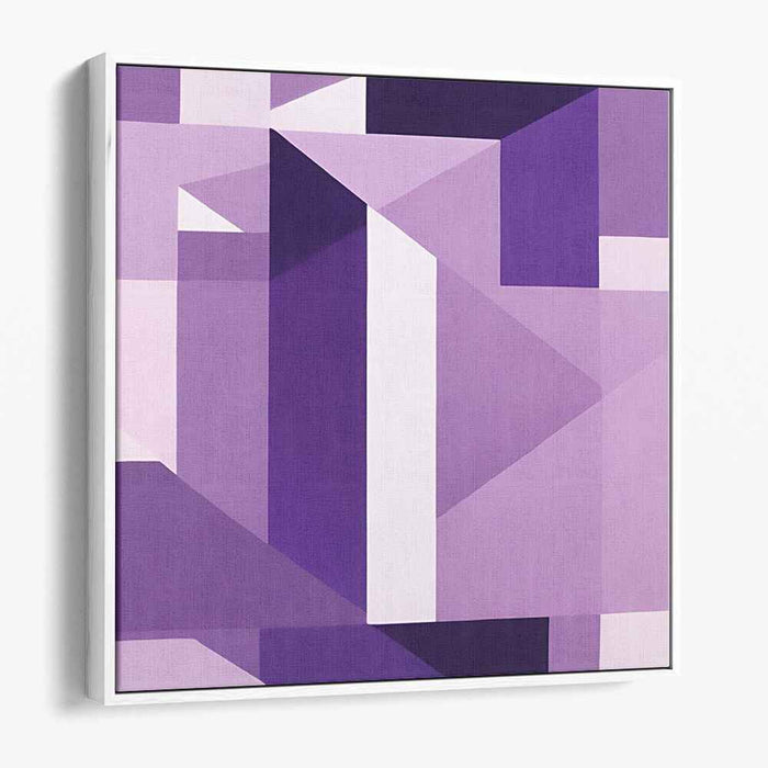 Violet Mirage Fragmentation: Purple Abstract Canvas Art Print