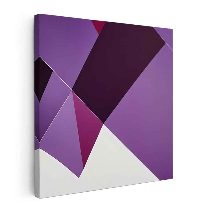 Vibrant Chromatic Reverie: Purple and Red Abstract Canvas Art Print