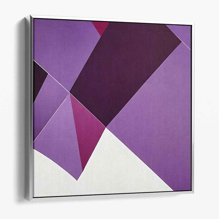 Vibrant Chromatic Reverie: Purple and Red Abstract Canvas Art Print