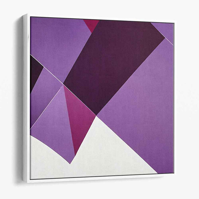 Vibrant Chromatic Reverie: Purple and Red Abstract Canvas Art Print