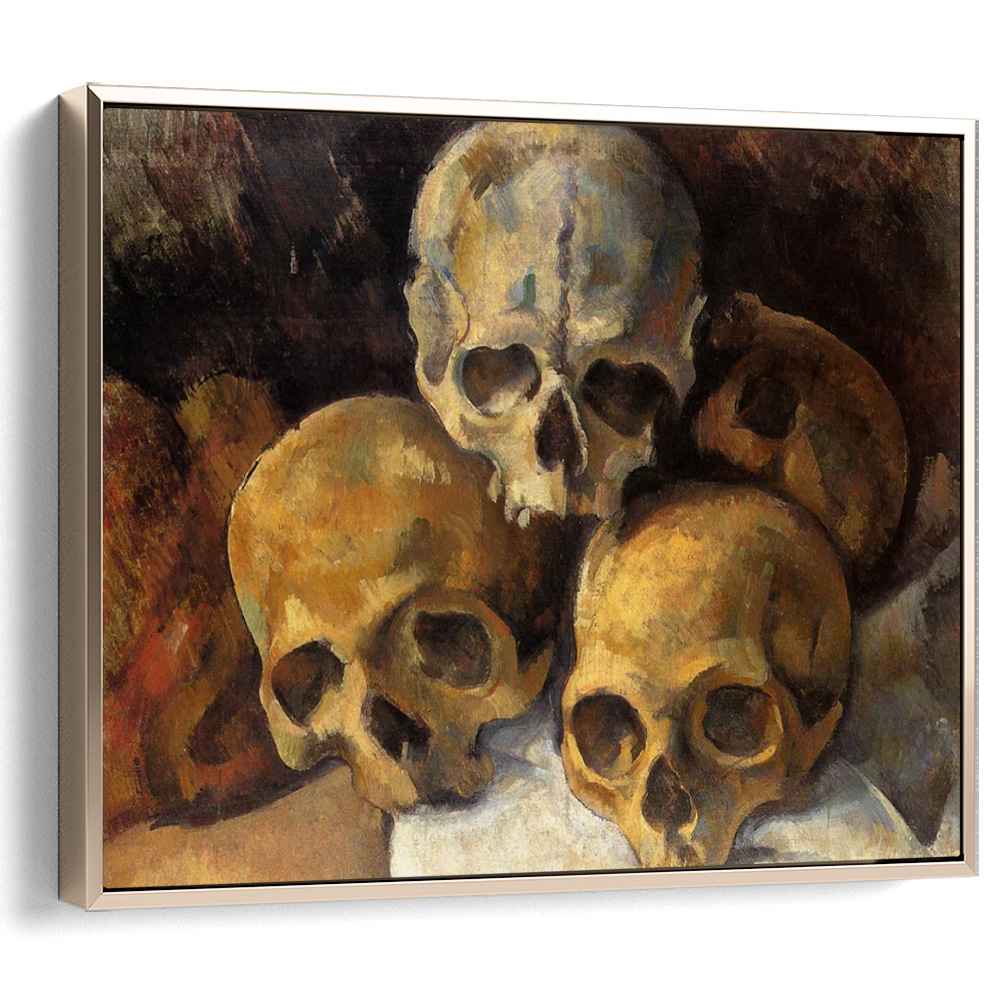 Pyramid of skulls (1900) by Paul Cezanne - Canvas Artwork — Kanvah