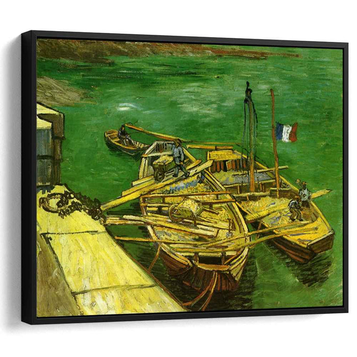 Quay with Men Unloading Sand Barges (1888) by Vincent van Gogh