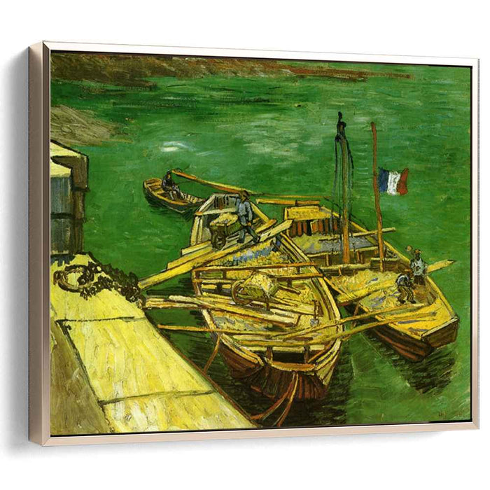 Quay with Men Unloading Sand Barges (1888) by Vincent van Gogh