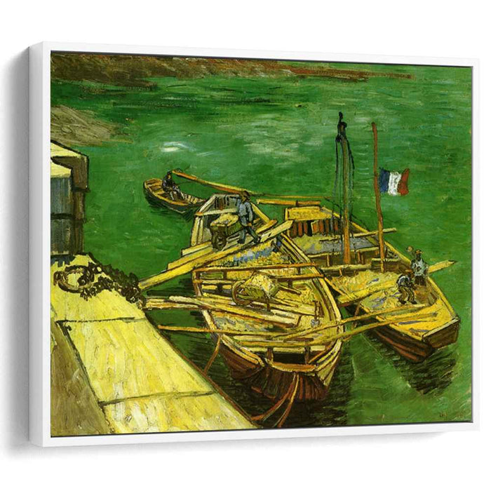 Quay with Men Unloading Sand Barges (1888) by Vincent van Gogh