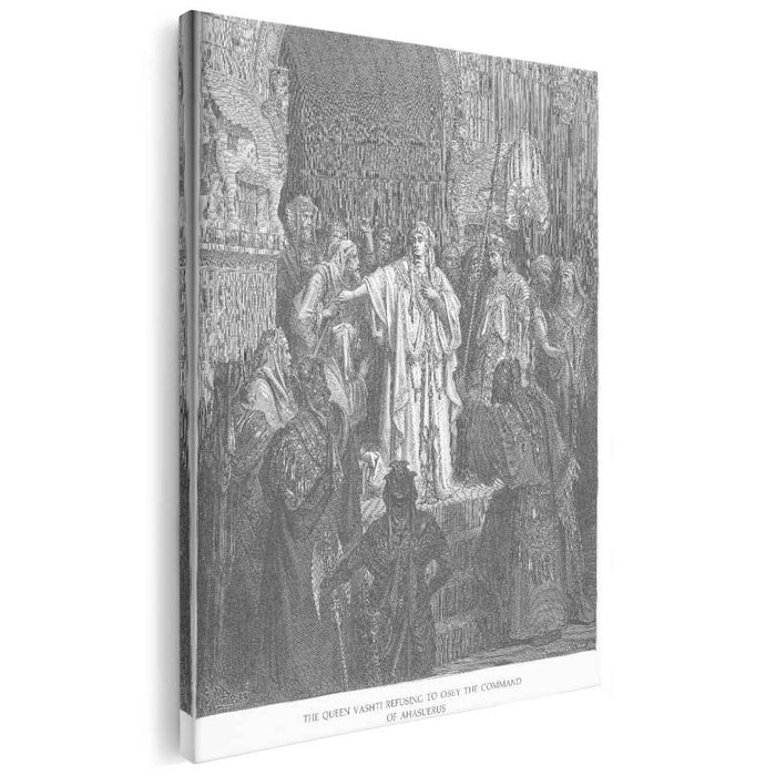 Queen Vashti Refuses to Obey Ahasuerus' Command by Gustave Dore