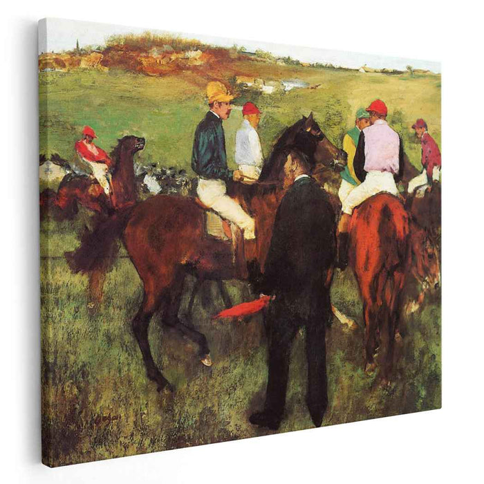 Racehorses at Longchamp (1875) by Edgar Degas