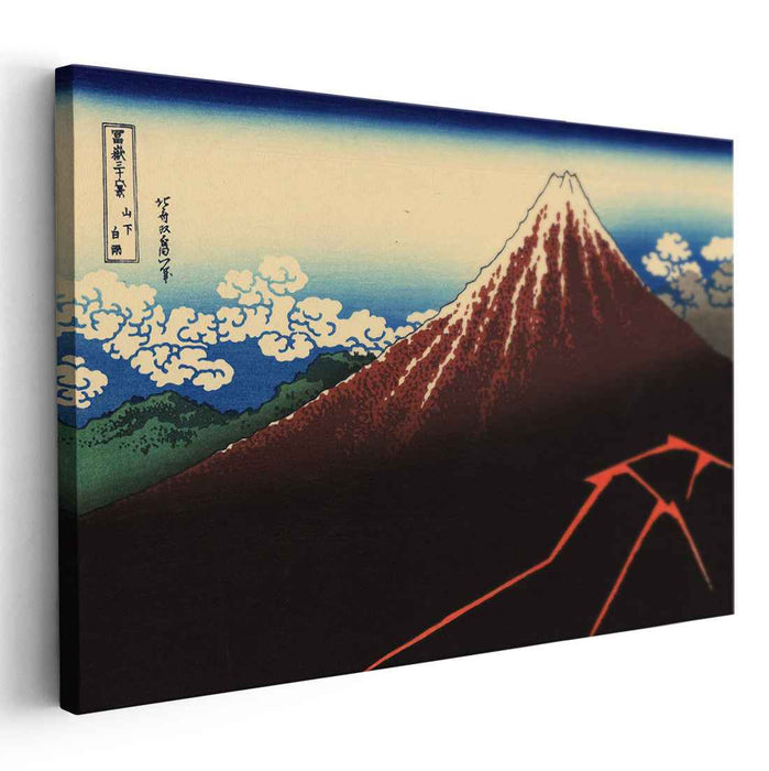 Rainstorm beneath the Summit (1821) by Katsushika Hokusai