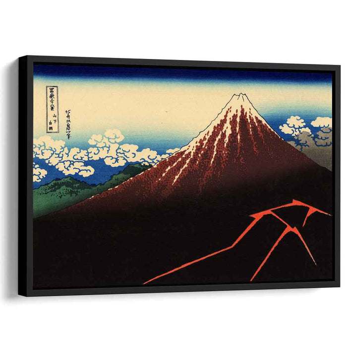 Rainstorm beneath the Summit (1821) by Katsushika Hokusai