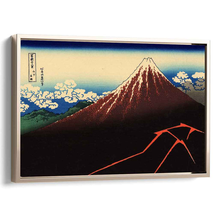 Rainstorm beneath the Summit (1821) by Katsushika Hokusai