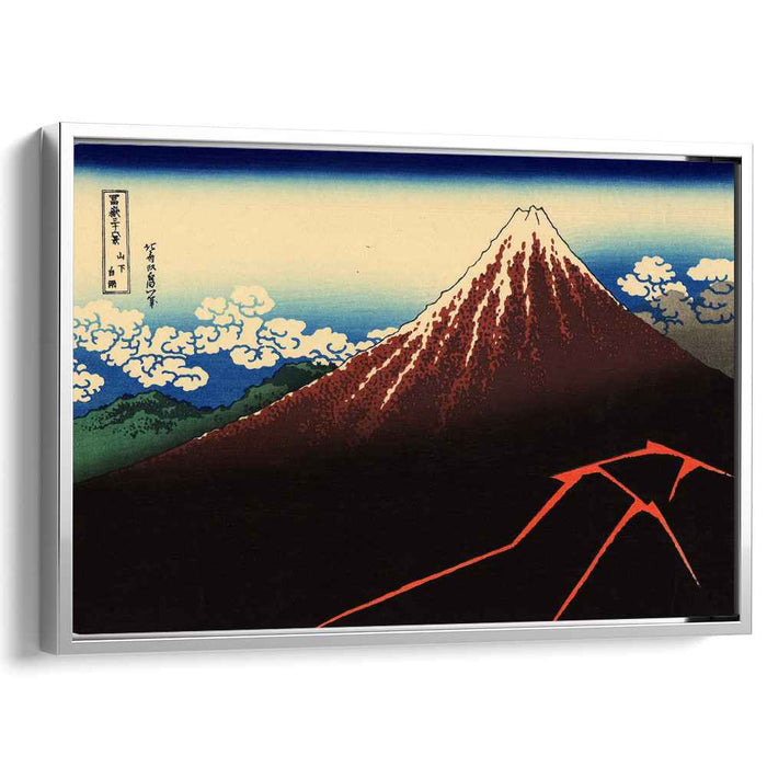 Rainstorm beneath the Summit (1821) by Katsushika Hokusai