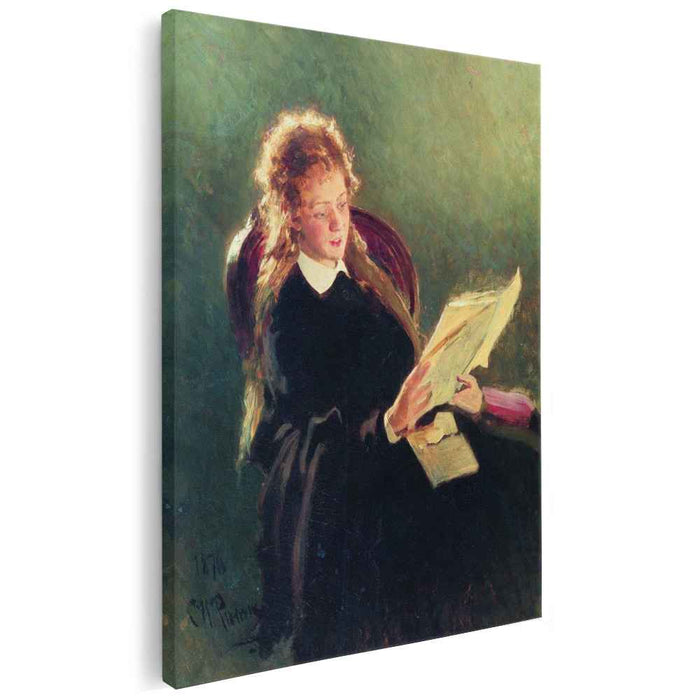 Reading girl (1876) by Ilya Repin