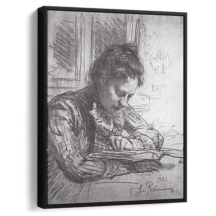 Reading (Portrait of Natalia B. Nordman) (1901) by Ilya Repin