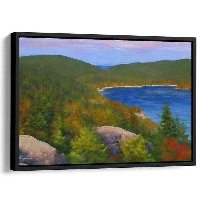 Ocean's Whispers: Coastal Vista Canvas Art