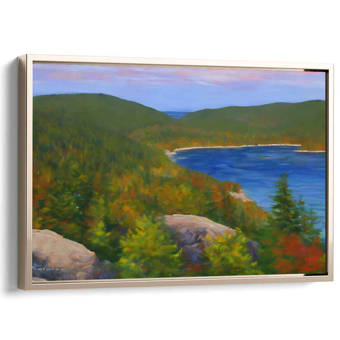 Ocean's Whispers: Coastal Vista Canvas Art