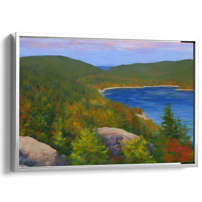 Ocean's Whispers: Coastal Vista Canvas Art