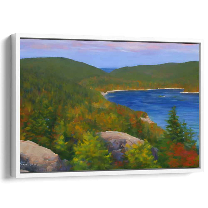 Ocean's Whispers: Coastal Vista Canvas Art